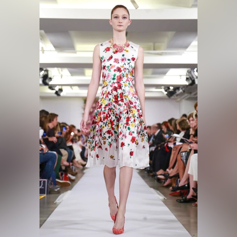 Oscar de la Renta English garden floral dress S/S 2015 size 4 - Picture 2 of 10